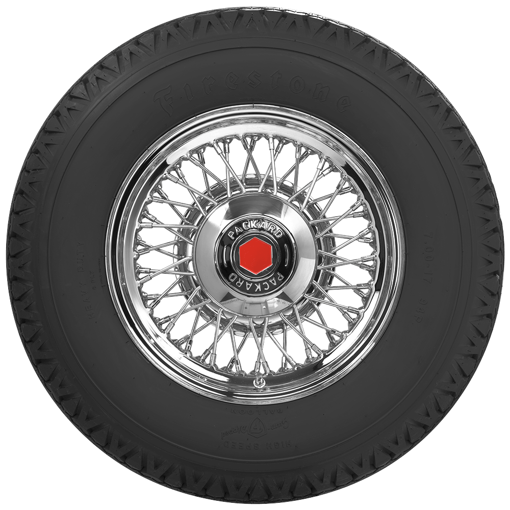Coker 72573 650-19 FIRESTONE BLACK (BALLOON) for Select Buick Series 50, Buick Series 60, Buick Series 80, Buick Series 90, Franklin Airman, Franklin Model 135, Franklin Model 137, Franklin Model 145, Franklin Model 147, Franklin Series 15 Deluxe, Graham