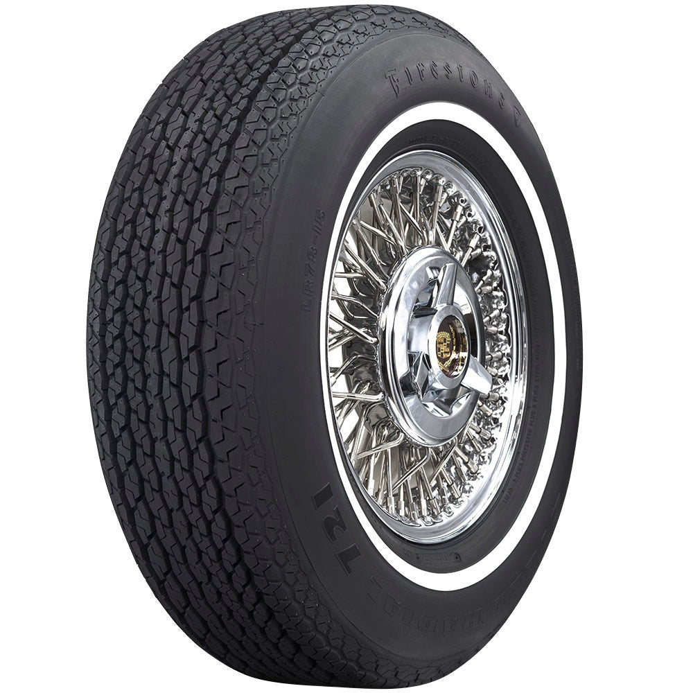 Coker 62975 LR78-15 FIRESTONE RADIAL 3/4"WW for Select Buick Electra, Buick Estate Wagon, Cadillac Calais, Cadillac DeVille, Cadillac Fleetwood, Chevrolet Blazer, Chevrolet C10, Chevrolet C10 Pickup, Chevrolet C10 Suburban, Chevrolet Caprice, Chevrolet