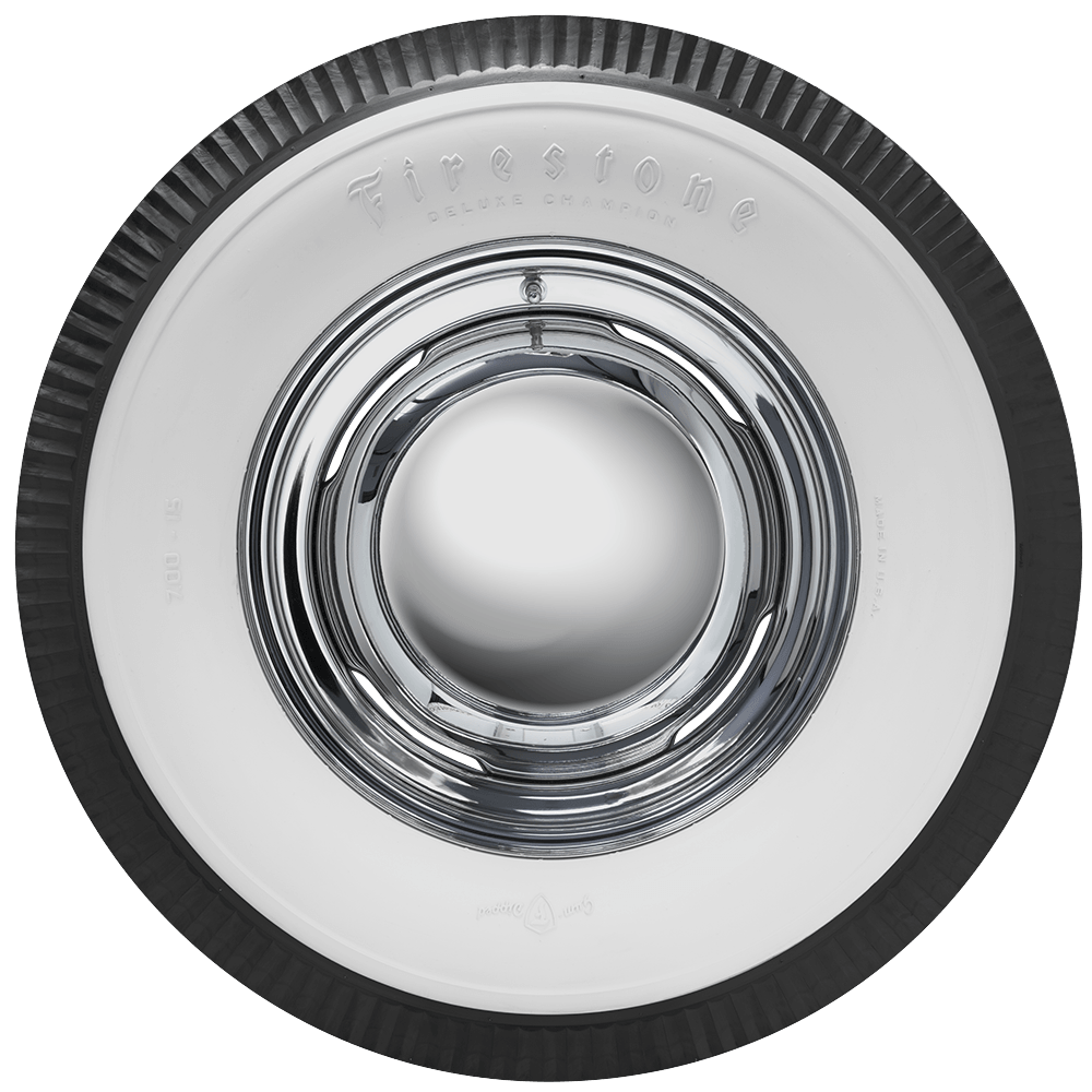 Coker 587110 700-15 FIRESTONE 4 1/8" WW (TUBE-TYPE) for Select Buick Century Series 60, Buick Roadmaster Series 70, Chrysler New Yorker, Chrysler Windsor Series, DeSoto Model SD, Dodge B200, Dodge B200 Van, Dodge Ramcharger, Dodge W150, Ford Bronco, Ford