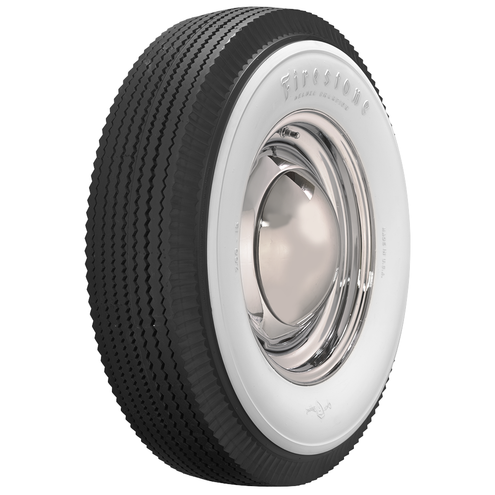 Coker 587110 700-15 FIRESTONE 4 1/8" WW (TUBE-TYPE) for Select Buick Century Series 60, Buick Roadmaster Series 70, Chrysler New Yorker, Chrysler Windsor Series, DeSoto Model SD, Dodge B200, Dodge B200 Van, Dodge Ramcharger, Dodge W150, Ford Bronco, Ford