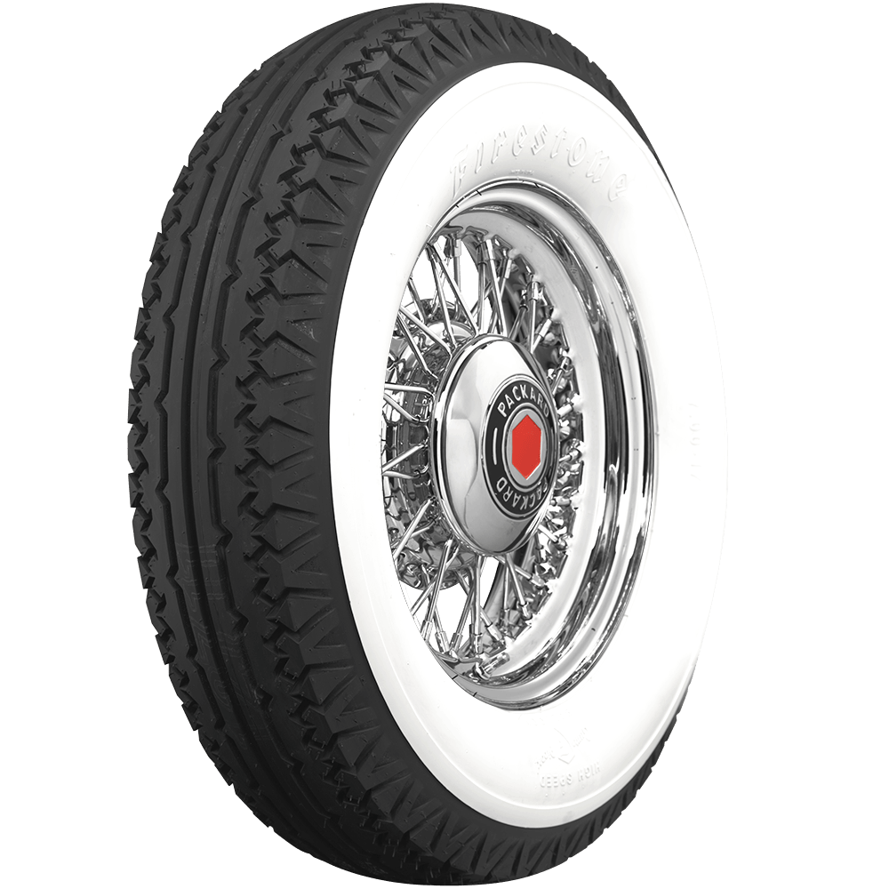 Coker 72572 650-19 FIRESTONE 3-1/2" WW (BALLOON) for Select Buick Series 50, Buick Series 60, Buick Series 80, Buick Series 90, Franklin Airman, Franklin Model 135, Franklin Model 137, Franklin Model 145, Franklin Model 147, Franklin Series 15 Deluxe,