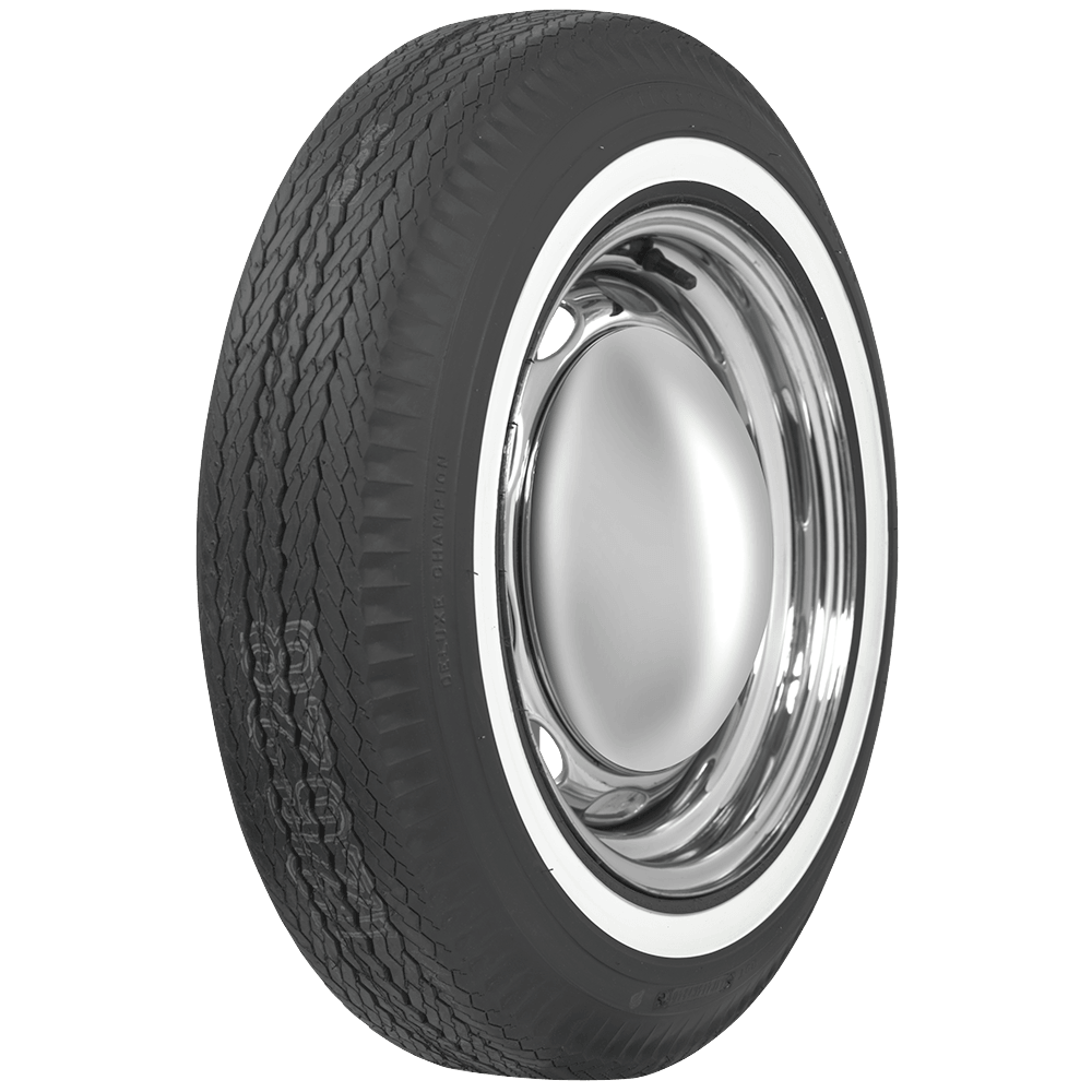 Coker 566052 640-15 FIRESTONE 1" WW for Select AC Aceca, AC Greyhound, AC Shelby Cobra, Alvis TD21, Armstrong-Siddeley Sapphire, Austin A90, Austin Westminster, BMW 2600, BMW 501, BMW 502, BMW 503, Borgward Hansa 1800, Daimler 250, Daimler Sovereign,