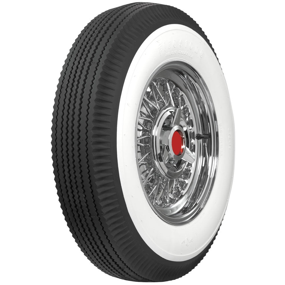 Coker 579890 710-15 FIRESTONE 3 1/4" WW for Select Buick Riviera, Buick Special, Dodge Coronet, Dodge Meadowbrook, Dodge Royal, Ford Fairlane, Ford Thunderbird, Hudson Hornet, Mercedes-Benz 300, Mercedes-Benz 300B, Mercury Custom, Mercury Montclair,