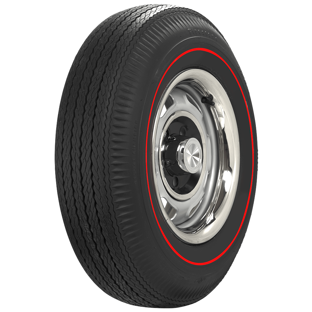 Coker 526065 775-14 FIRESTONE 3/8" REDLINE for Select American Motors Ambassador, American Motors Marlin, American Motors Rebel, Buick Skylark, Buick Special, Chevrolet Camaro, Chevrolet Chevelle, Dodge 330, Dodge 440, Dodge C500, Dodge Charger, Dodge