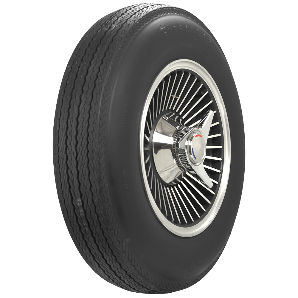 Coker 597040 775-15 FIRESTONE BLACK for Select Alvis TE21, Aston Martin DB4, Aston Martin DB5, Aston Martin DB6, Chevrolet Corvette, Facel Vega Facel II, Humber Super Snipe, Oldsmobile F85, Oldsmobile Vista Cruiser, Plymouth Fury