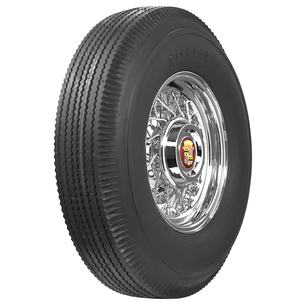 Coker 613113 820-15 FIRESTONE BLACK for Select Bentley S1 Series, Bentley S2 Series, Bentley S3 Series, Cadillac Commercial Chassis, Cadillac Eldorado, Cadillac Series 60 Special Fleetwood, Chrysler 300, Chrysler Imperial, Chrysler New Yorker, Chrysler