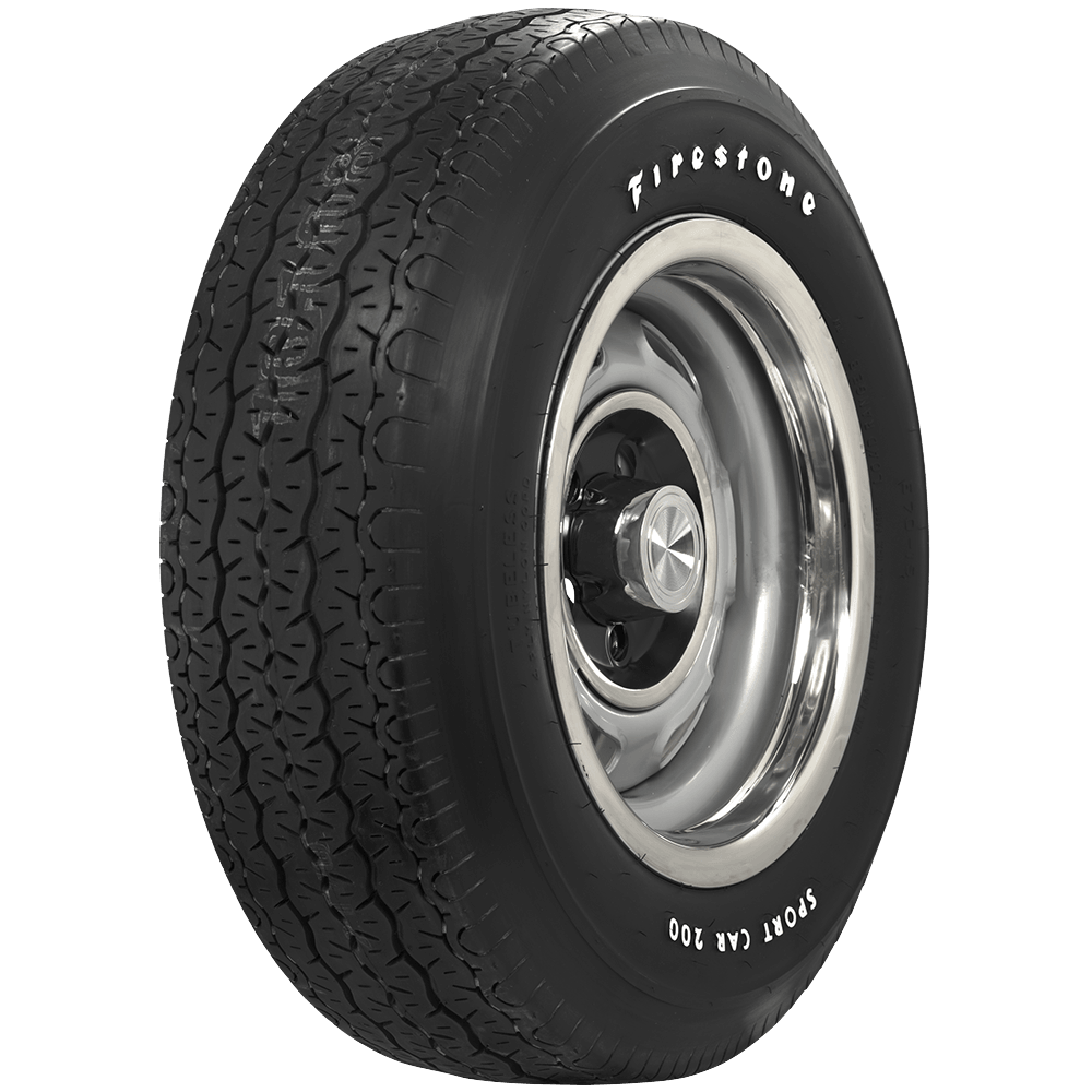 Coker 62425 E70-15 FIRESTONE RWL SC200 for Select Chevrolet Camaro, Ford Mustang