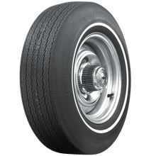 Load image into Gallery viewer, Coker 54680 E70-14 FIRESTONE PIN WHITE for Select American Motors Javelin, Buick Apollo, Chevrolet Chevy II, Chevrolet Nova, Dodge Challenger, Dodge Dart, Ford Courier, Ford Fairlane, Ford Mustang, Ford Torino, Mercury Cougar, Plymouth Barracuda,