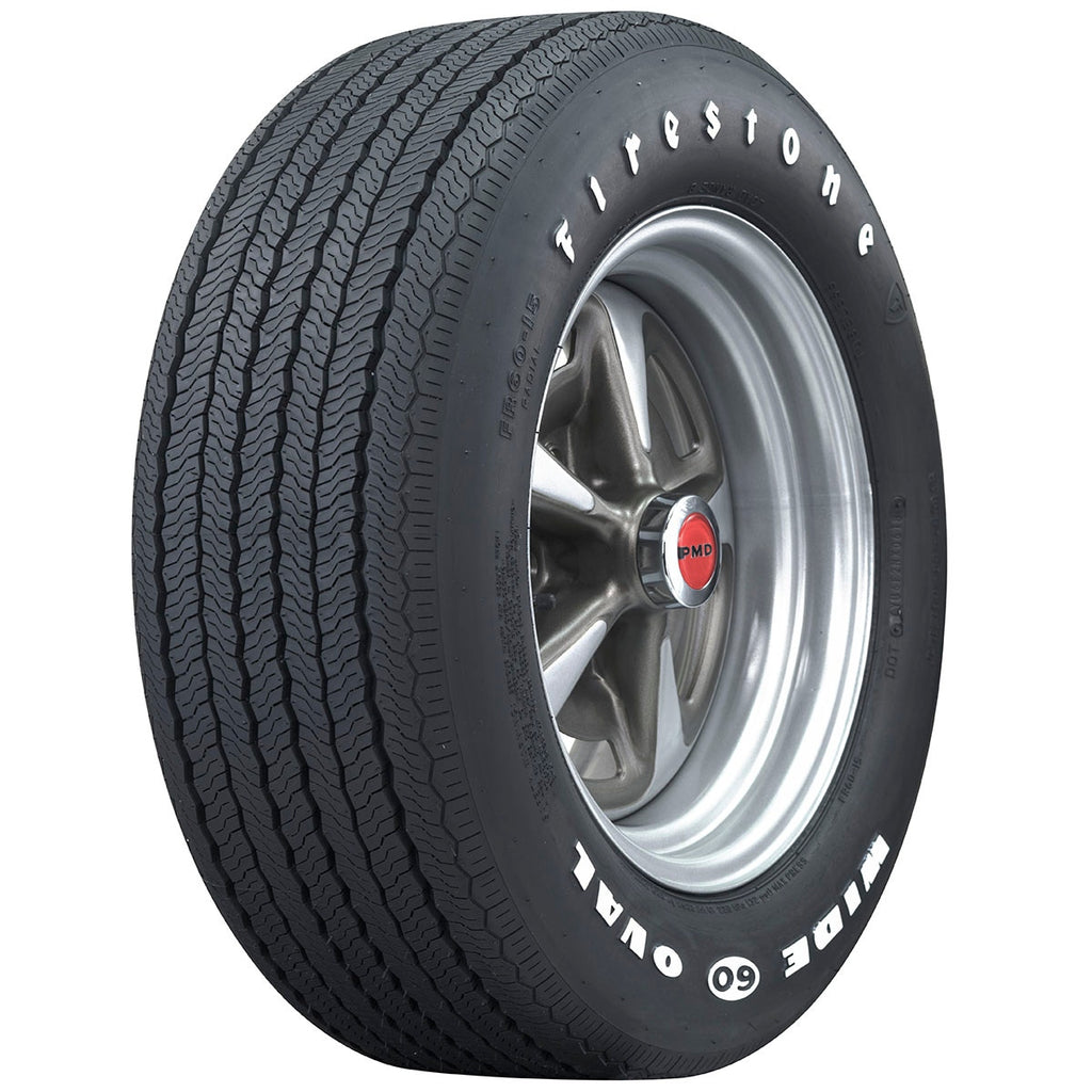 Coker 625103 GR60-15 FIRESTONE RADIAL RWL for Select Plymouth Cuda, Pontiac GTO, Pontiac LeMans