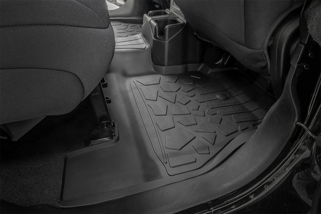 Rough Country FF-60112 Flex-Fit Floor Mats for Select Jeep Wrangler