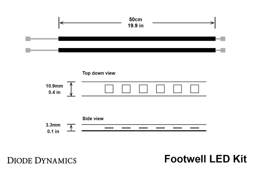 Diode Dynamics DD0232 Highly versatile LED Strips to add accent lighting to your vehicle.