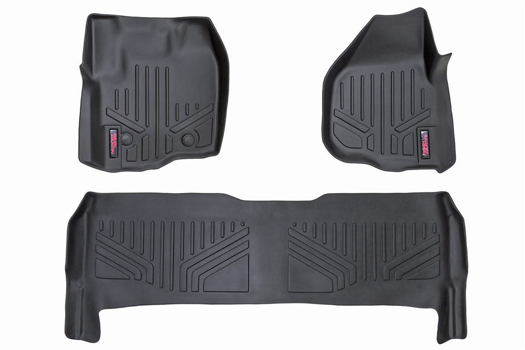 Rough Country M-51213 Heavy Duty Floor Mats for Select Ford F-250 Super Duty, Ford F-350 Super Duty, Ford F-450 Super Duty, Ford F-550 Super Duty