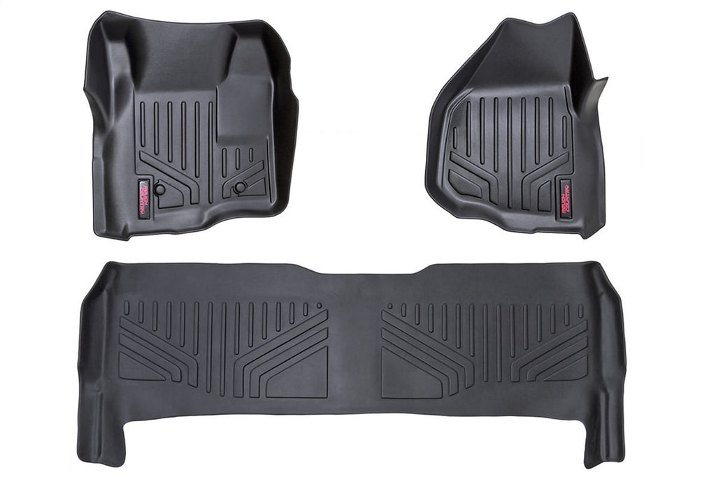 Rough Country M-51223 Heavy Duty Floor Mats for Select Ford F-250 Super Duty, Ford F-350 Super Duty, Ford F-450 Super Duty, Ford F-550 Super Duty