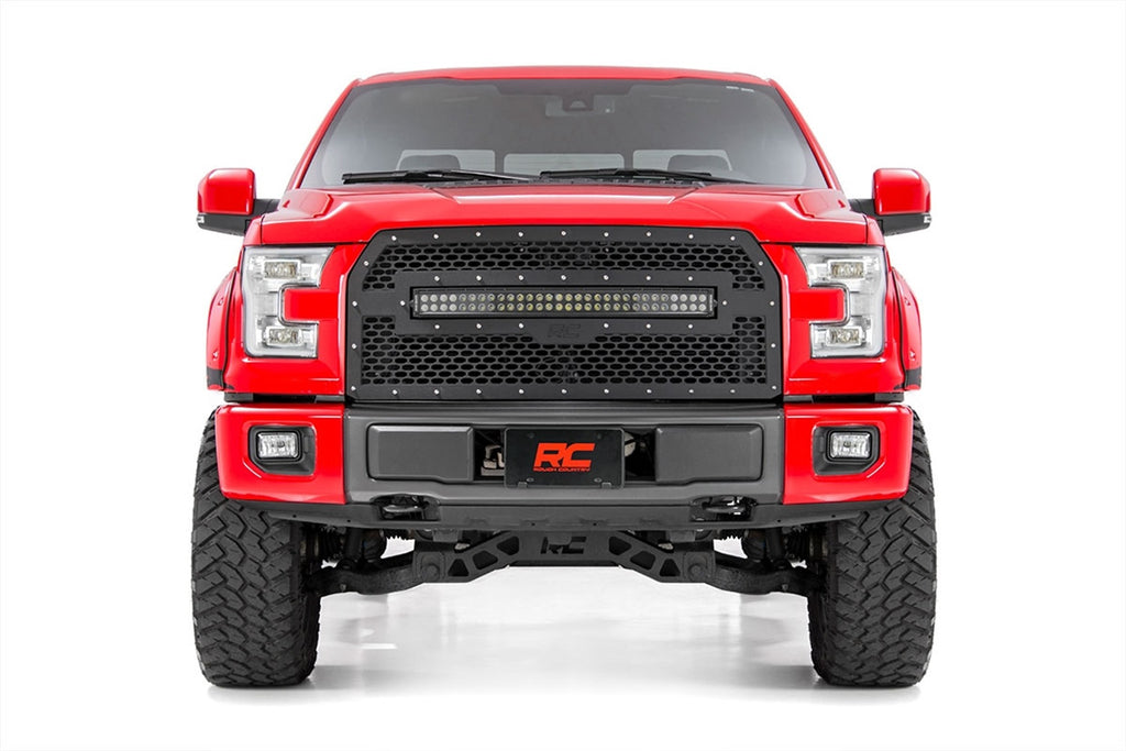 Rough Country 70193BDA Mesh Grille w/LED for Select Ford F-150