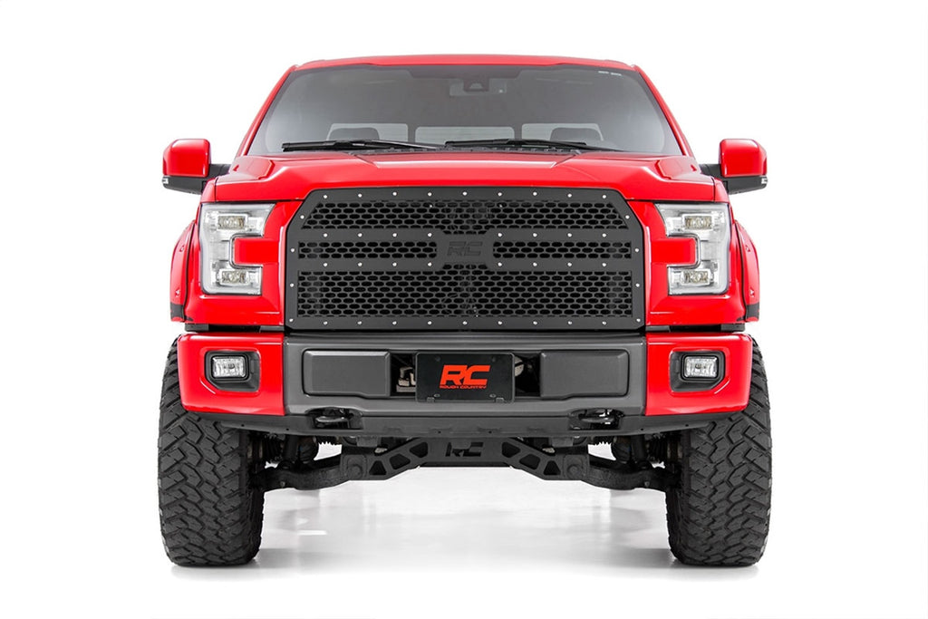 Rough Country 70191 Laser-Cut Mesh Replacement Grille for Select Ford F-150