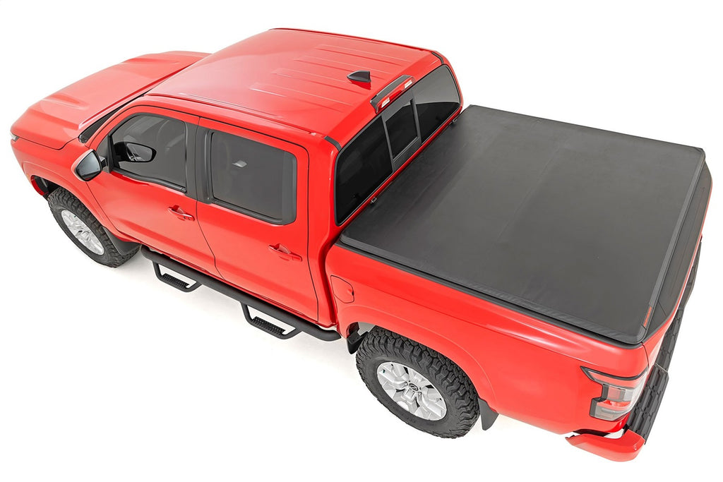 Rough Country 41805522A Soft Tri-Fold Tonneau Bed Cover for Select Nissan Frontier