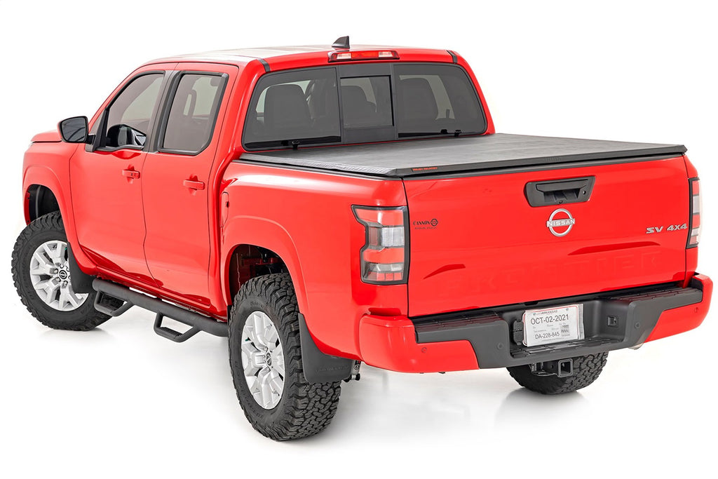 Rough Country 41805522A Soft Tri-Fold Tonneau Bed Cover for Select Nissan Frontier