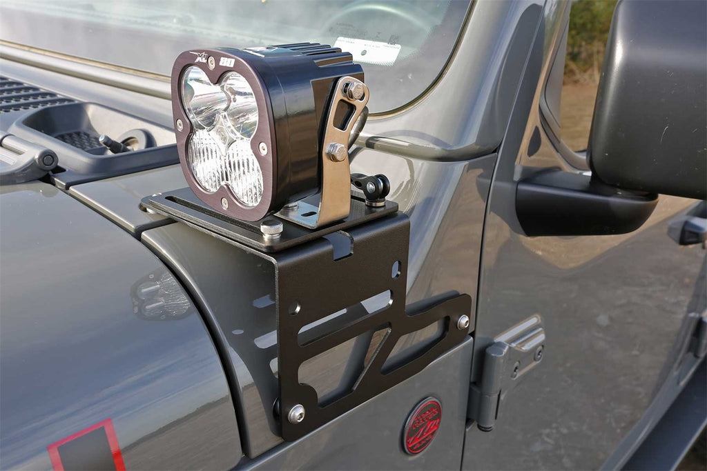 Fabtech FTS24270 Light Bracket for Select Jeep Gladiator, Jeep Wrangler