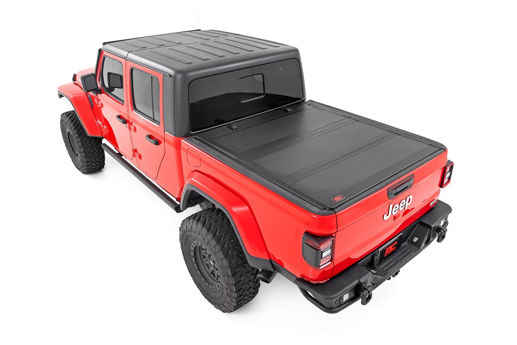 Rough Country 49620500 Hard Tri-Fold Tonneau Bed Cover for Select Jeep Gladiator