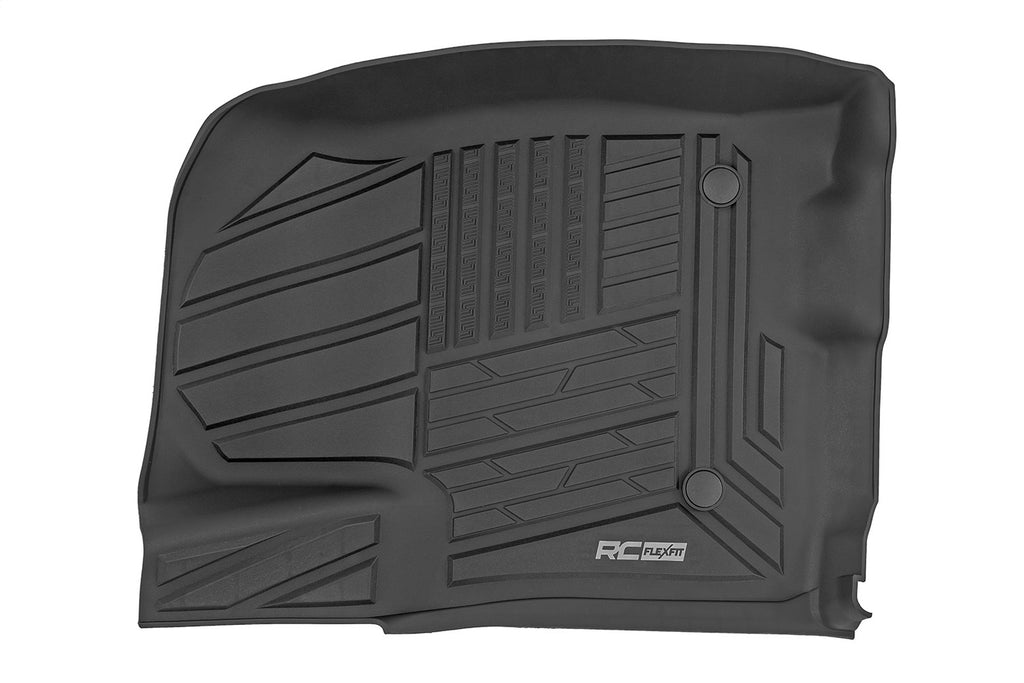 Rough Country FF-2161 Flex-Fit Floor Mats for Select Chevrolet Silverado 1500, Chevrolet Silverado LTD, Chevrolet Silverado HD, Chevrolet Silverado HD, GMC Sierra 1500, GMC Sierra Limited, GMC Sierra HD, GMC Sierra HD