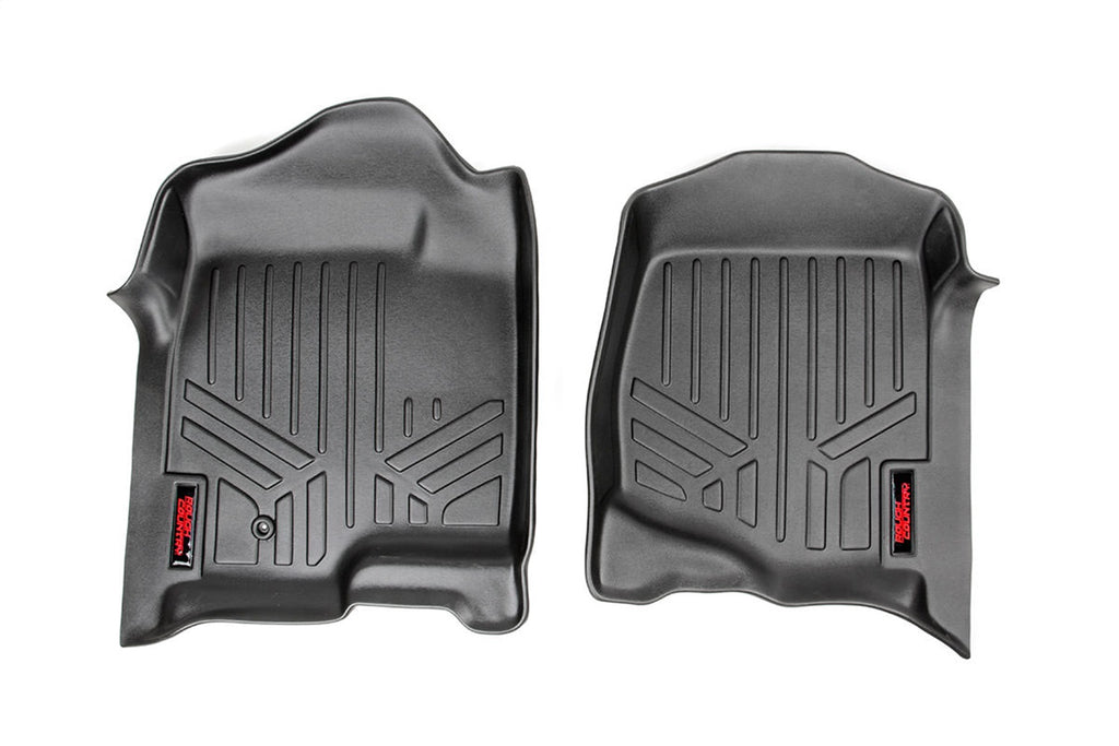Rough Country M-2071 Heavy Duty Floor Mats for Select Chevrolet Silverado 1500, Chevrolet Silverado HD, Chevrolet Silverado HD, GMC Sierra 1500, GMC Sierra HD, GMC Sierra HD