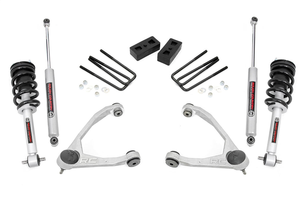 Rough Country 246.23 Suspension Lift Kit w/Shocks for Select Chevrolet Silverado 1500, GMC Sierra