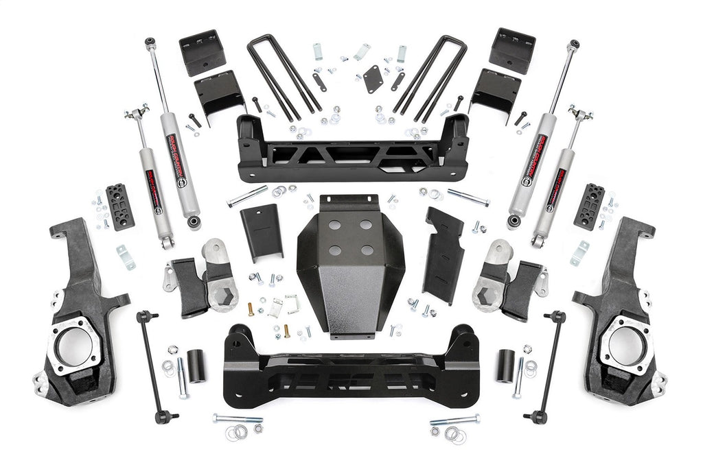 Rough Country 110830 Suspension Lift Kit w/Shocks for Select Chevrolet Silverado HD, Chevrolet Silverado HD, GMC Sierra HD, GMC Sierra HD