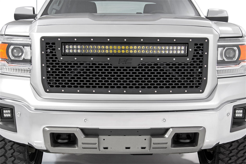 Rough Country 70190BDA Mesh Grille w/LED for Select GMC Sierra