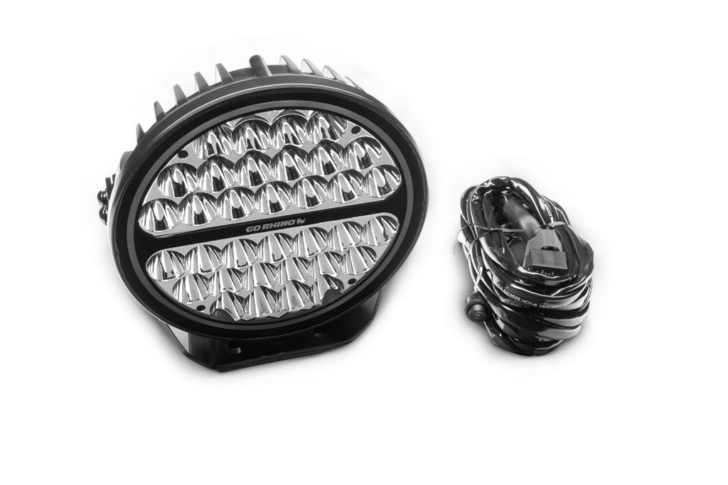 Go Rhino 751700911SRS Blackout Series - MAXROUND 9" Round LED Spot Light w/Daytime Running Lights for Select Chevrolet Suburban, Chevrolet Tahoe