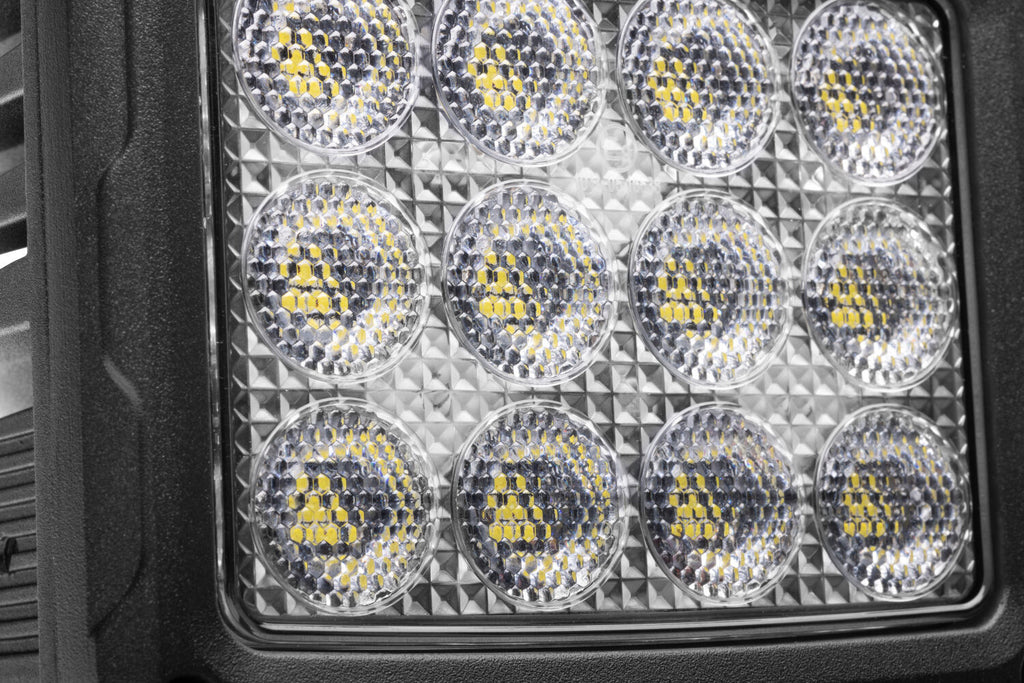 Go Rhino 751800523FCS Bright Series - Square 5" Rectangular LED Flood Lights, Pair
