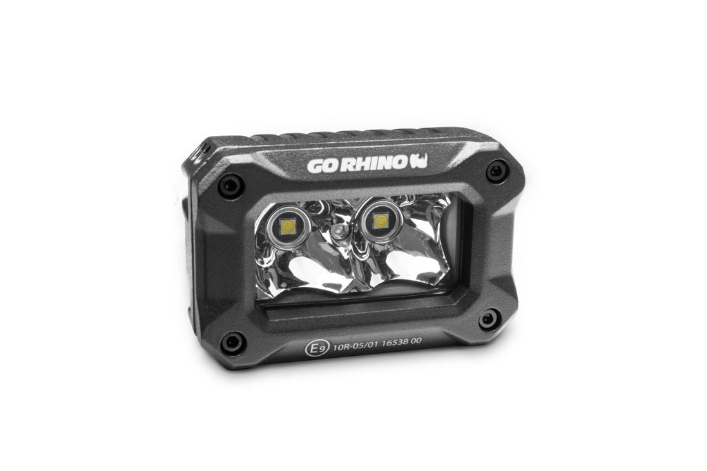 Go Rhino 751003023SBS Bright Series - 3x2 Rectangular LED Spot Lights, Pair