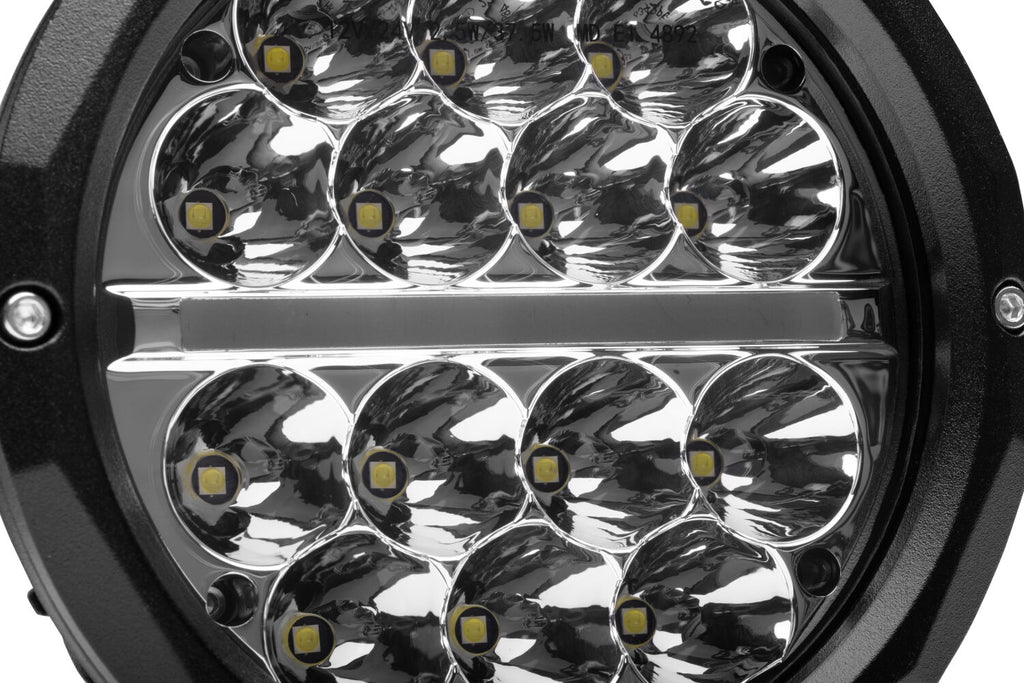 Go Rhino 750700623DRS Bright Series - Two Round 6" LED Driving Light Kit W/Daytime RunningLight