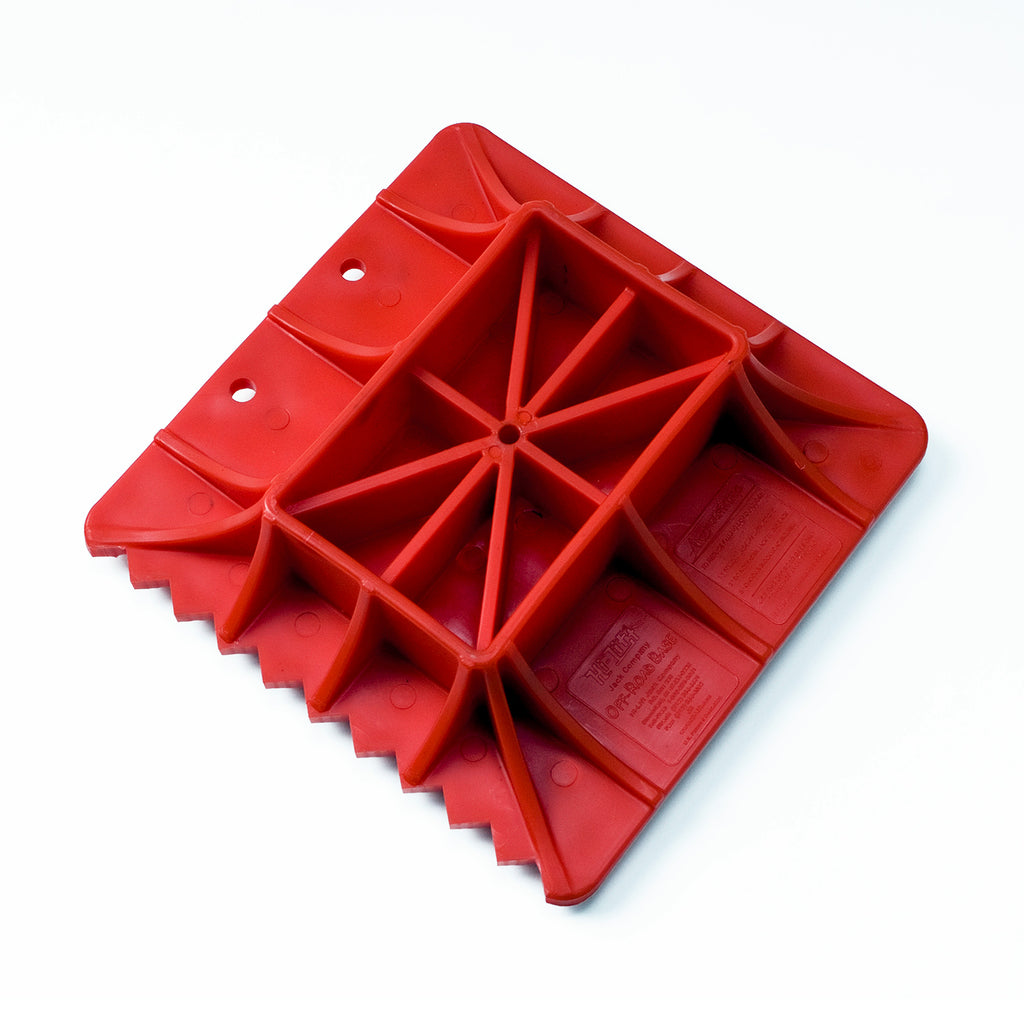 Hi-lift Jack ORB Wider base platform that helps prevent Hi-Lift sinking on soft surfaces.