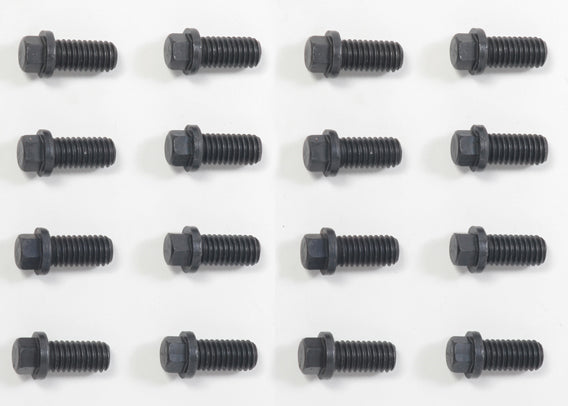 Hedman Hedders 09001 Hedman Hedders 3/8-16 X 3/4 Header Bolts- BLACK OXIDE (16 Pack)