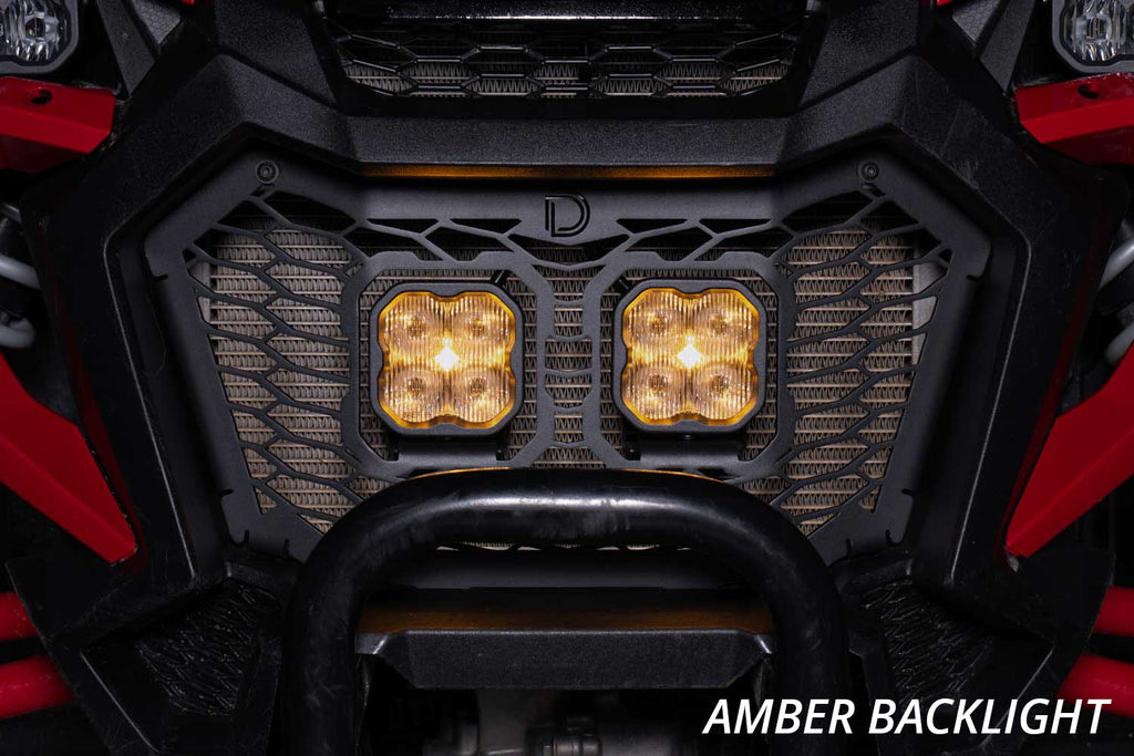 Diode Dynamics DD7902 Allows for installation of SS3 LED pods in front grille. for Select Honda SXS10S2R Talon 1000R, Honda SXS10S2R Talon 1000R Special Edition, Honda SXS10S2R Talon 1000RS, Honda SXS10S2RD Talon 1000R FOX Live Valve, Honda SXS10S2X