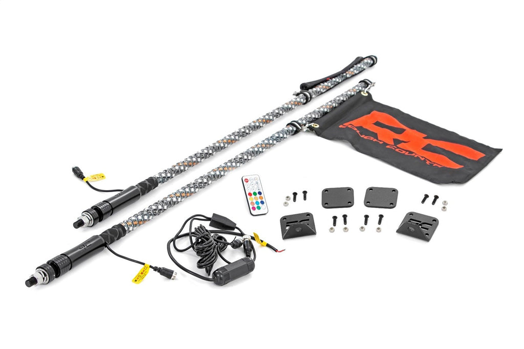 Rough Country 92039 LED Whip Light Bed for Select Honda SXS10S2R Talon 1000R, Honda SXS10S2R Talon 1000R Special Edition, Honda SXS10S2RD Talon 1000R FOX Live Valve, Honda SXS10S2X Talon 1000X, Honda SXS10S2XD Talon 1000X FOX Live Valve