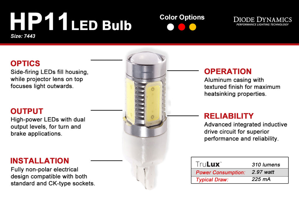 Diode Dynamics DD0107S Direct replacement for your factory bulb.
