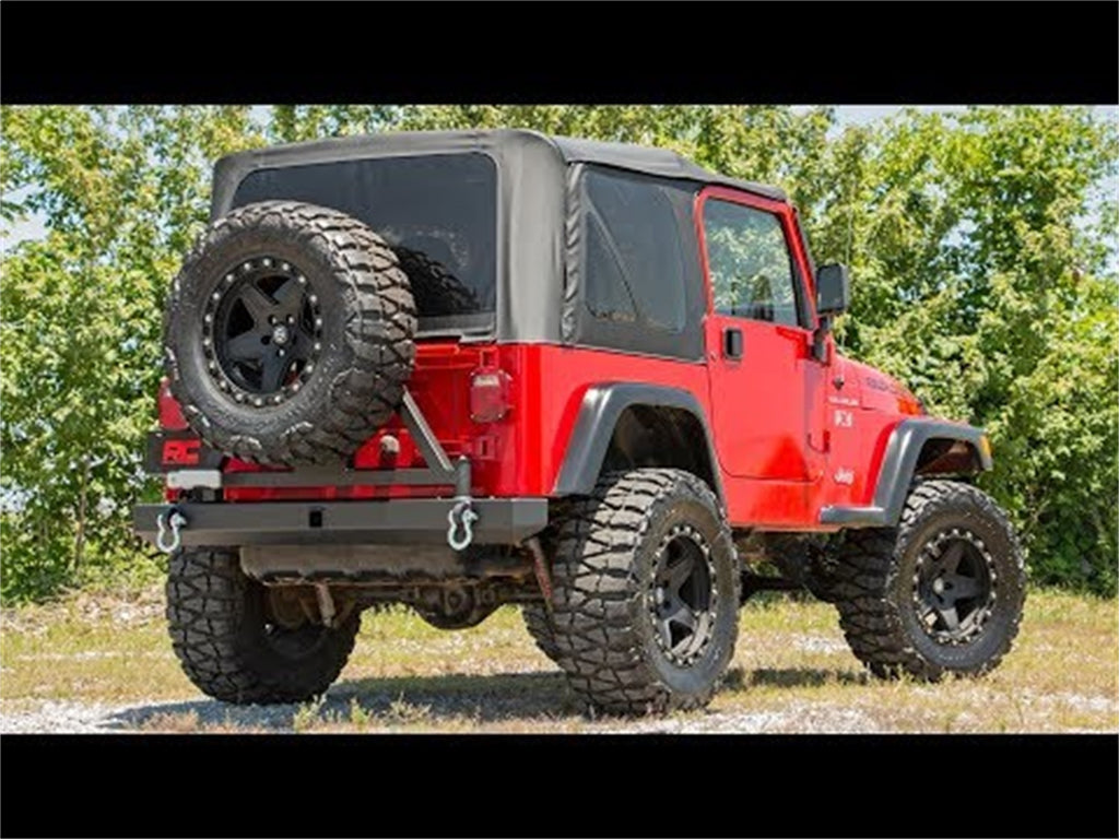 Rough Country 10592A Classic Full Width Rear Bumper for Select Jeep TJ, Jeep Wrangler