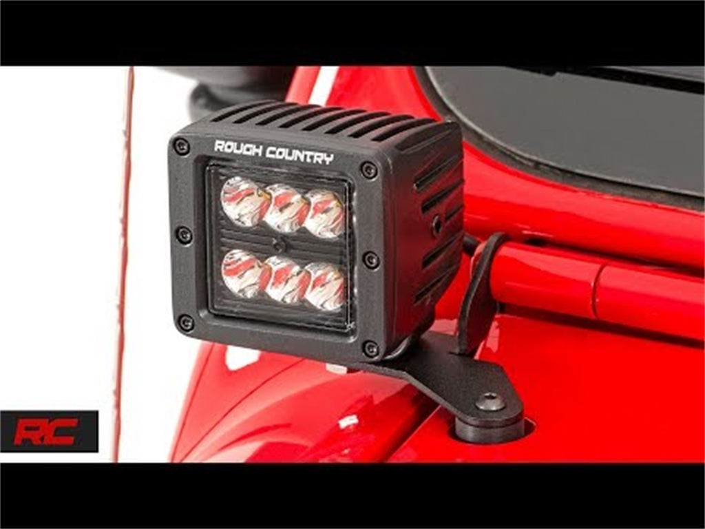 Rough Country 70052 LED Lower Windshield Kit for Select Jeep Gladiator, Jeep Wrangler