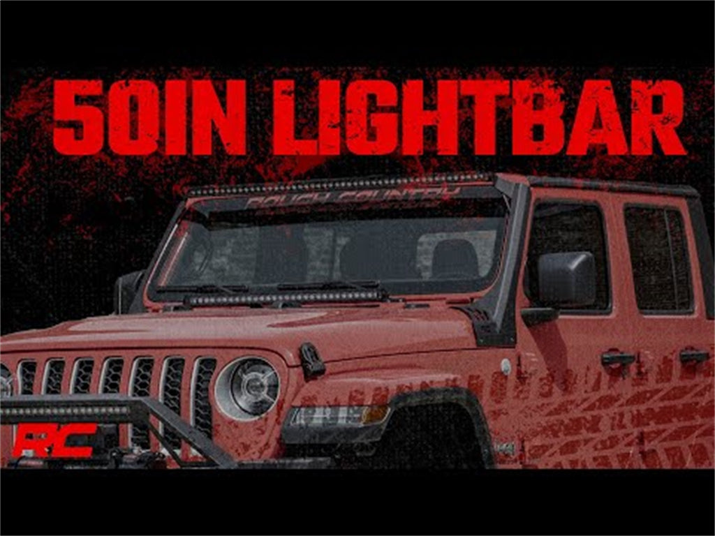 Rough Country 70068 LED Light Bar Windshield Mounting Brackets for Select Jeep Gladiator, Jeep Wrangler