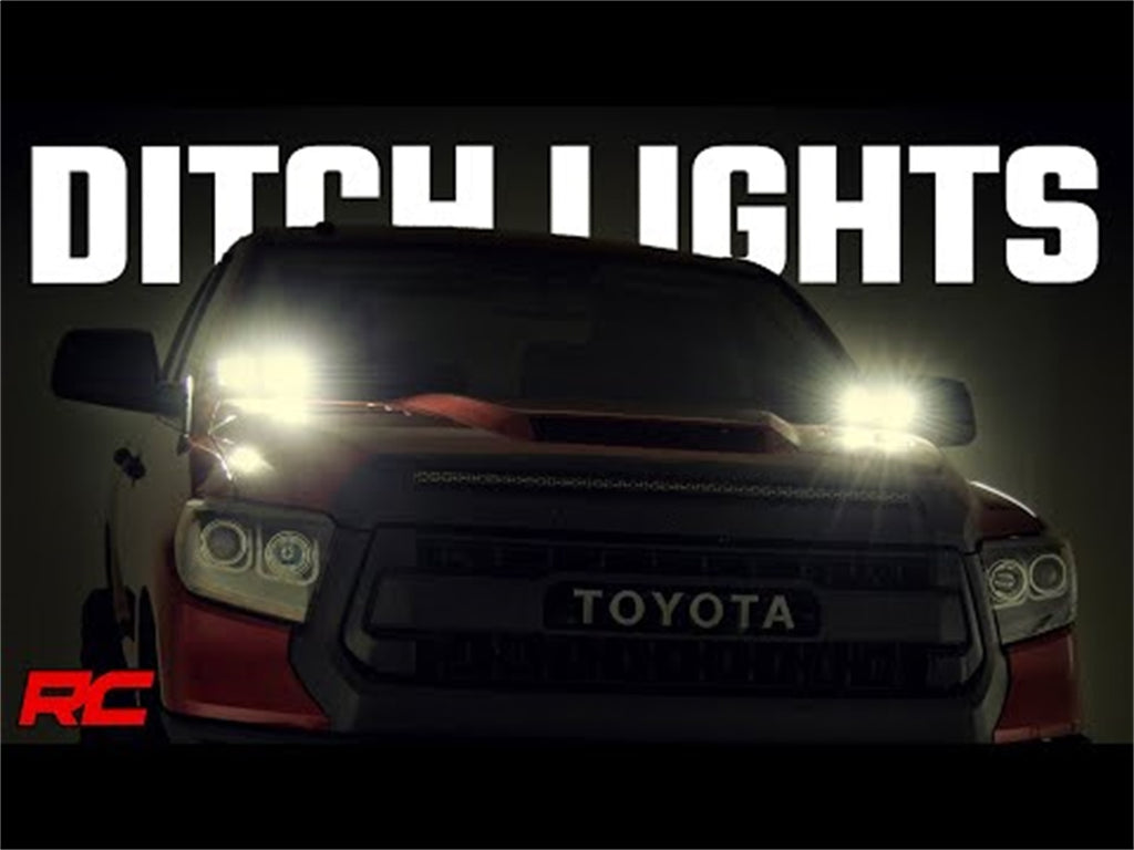 Rough Country 70835 LED Lower Windshield Ditch Kit for Select Toyota Tundra