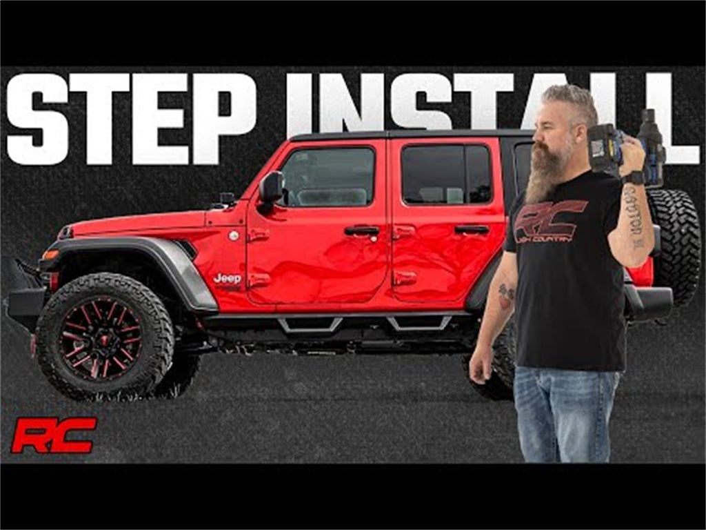 Rough Country 90769A Drop Steps for Select Jeep Wrangler