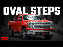 Load image into Gallery viewer, Rough Country 21001 Oval Nerf Step Bar for Select Chevrolet Silverado 1500, Chevrolet Silverado HD, Chevrolet Silverado HD, GMC Sierra 1500, GMC Sierra HD, GMC Sierra HD