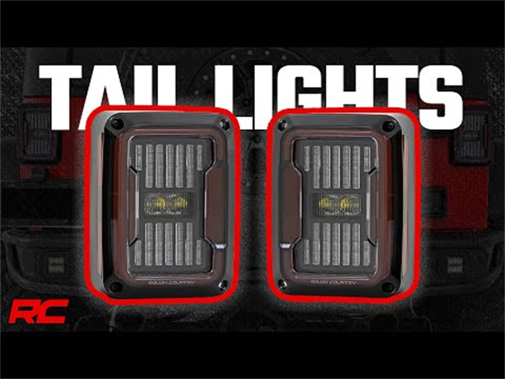 Rough Country RCH5800 Tail Lights for Select Jeep Wrangler, Jeep Wrangler JK