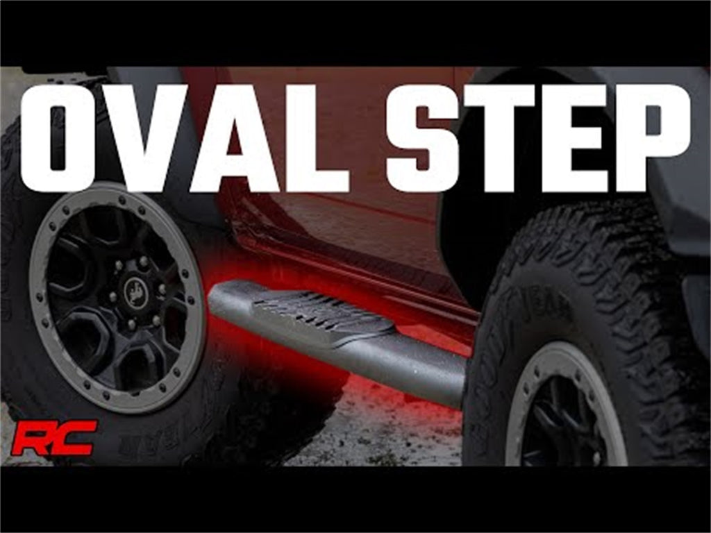 Rough Country 21012 Oval Nerf Step Bar for Select Ford Bronco