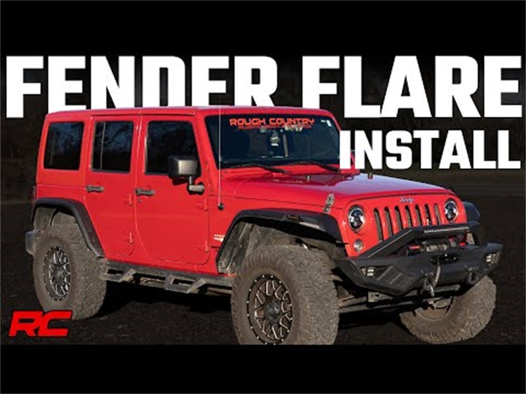 Rough Country 99037 Fender Flares for Select Jeep Wrangler, Jeep Wrangler JK
