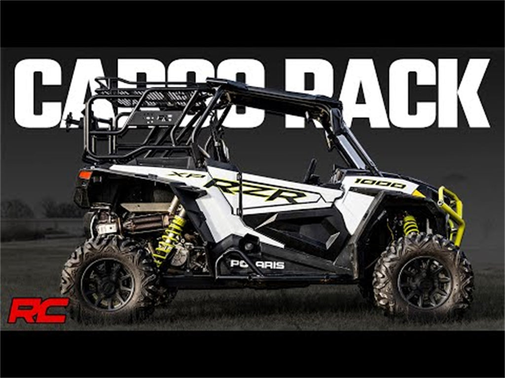 Rough Country 93141 Cargo Rack for Select Polaris RZR XP 1000, Polaris RZR XP EPS, Polaris RZR XP EPS DYNAMIX Edition, Polaris RZR XP EPS Desert Edition, Polaris RZR XP EPS Fox Edition, Polaris RZR XP EPS Gold Matte Metallic LE, Polaris RZR XP EPS High