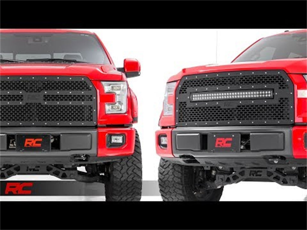Rough Country 70191 Laser-Cut Mesh Replacement Grille for Select Ford F-150