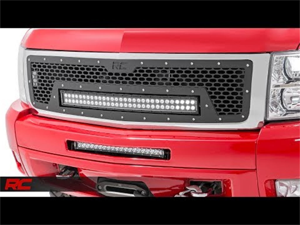 Rough Country 70194 Laser-Cut Mesh Replacement Grille for Select Chevrolet Silverado