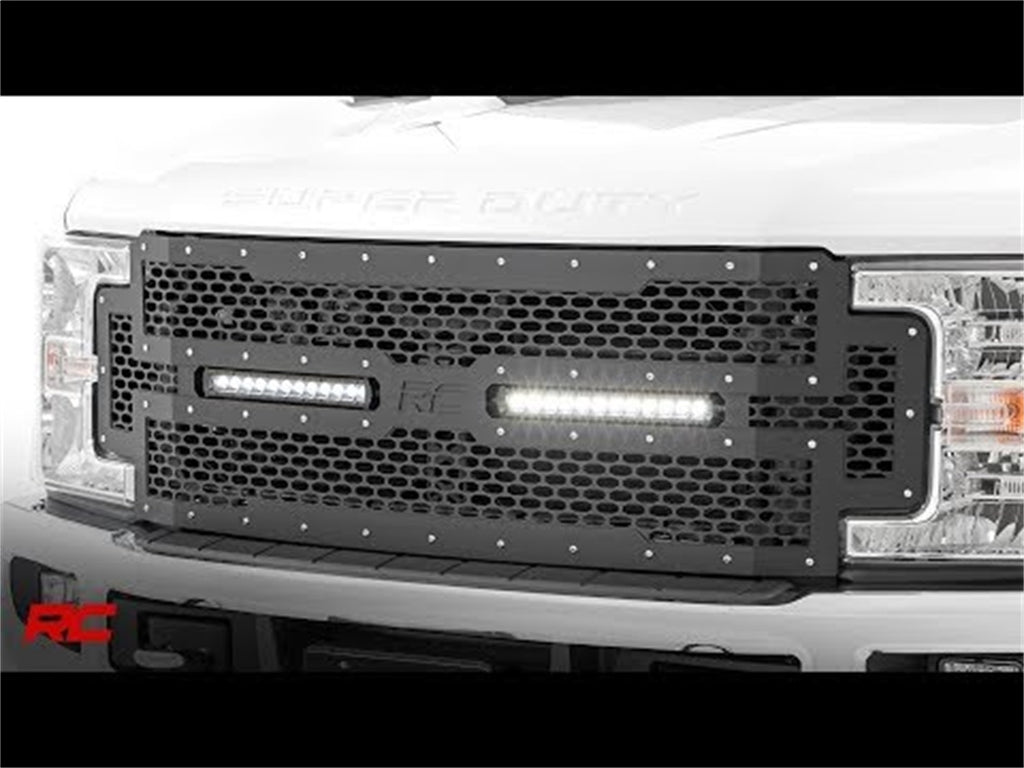 Rough Country 70213 Mesh Grille for Select Ford F-250 Super Duty, Ford F-350 Super Duty